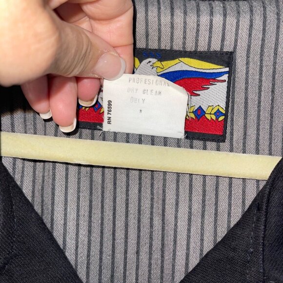 Jeff Hamilton Vintage Mens Size M Black Studded Eagle Biker Denim Jacket Rare - Picture 11 of 13